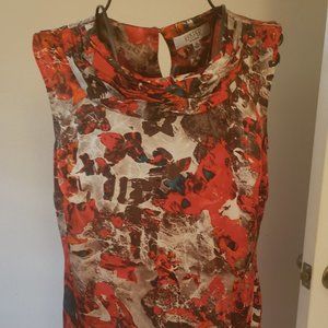 KASPER SEPERATES COWL NECK SLEEVELESS BLOUSE